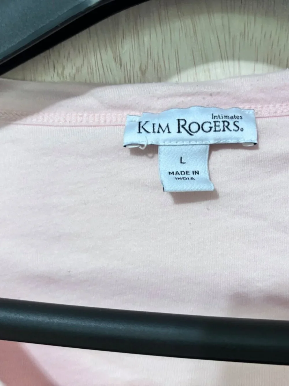 Baby pink Kim Roger’s Pajama Top with pockets size L